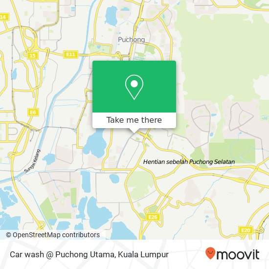 Car wash @ Puchong Utama map