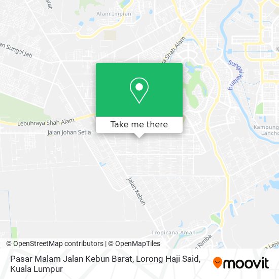 Pasar Malam Jalan Kebun Barat, Lorong Haji Said map