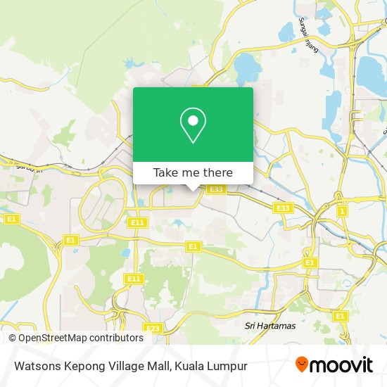 Watsons Kepong Village Mall map