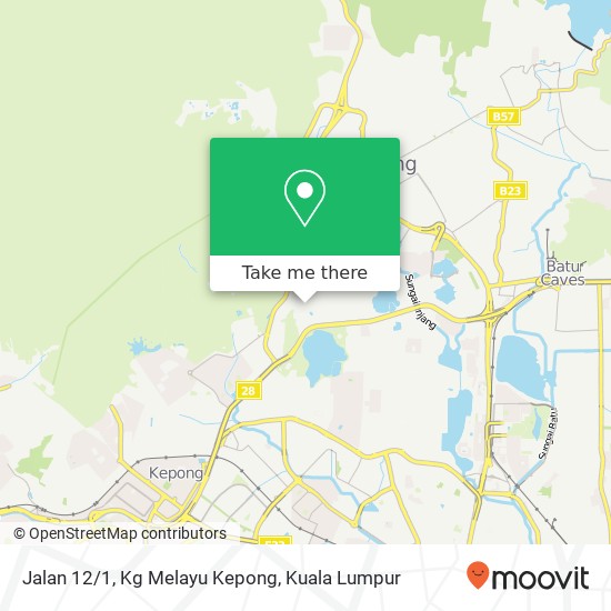 Peta Jalan 12/1, Kg Melayu Kepong