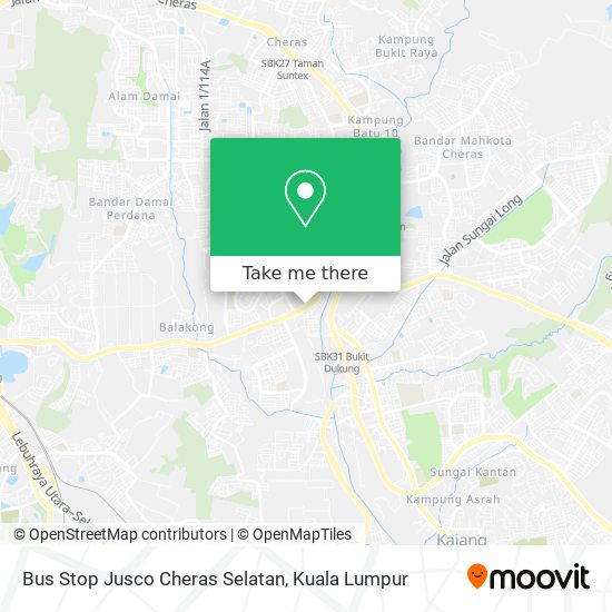 Bus Stop Jusco Cheras Selatan map