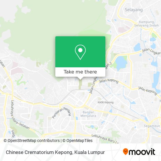 Chinese Crematorium Kepong map