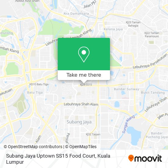 Subang Jaya Uptown SS15 Food Court map