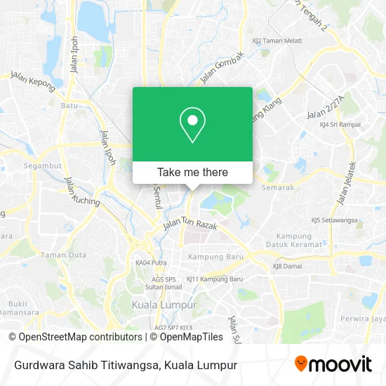 Gurdwara Sahib Titiwangsa map