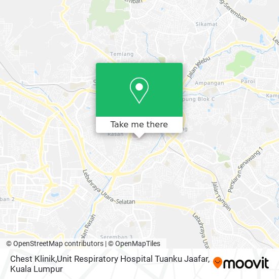 Chest Klinik,Unit Respiratory Hospital Tuanku Jaafar map