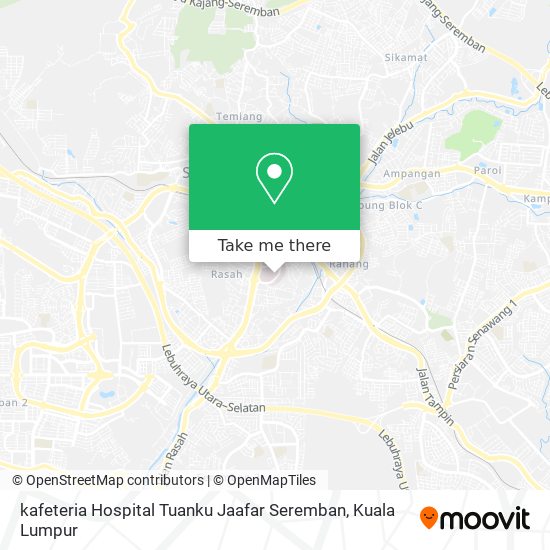 Peta kafeteria Hospital Tuanku Jaafar Seremban