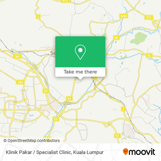 Klinik Pakar / Specialist Clinic map