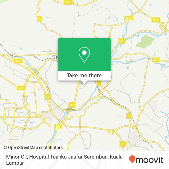 Minor OT, Hospital Tuanku Jaafar Seremban map