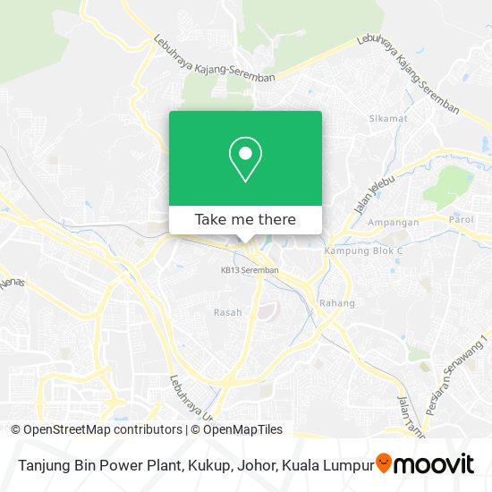 Peta Tanjung Bin Power Plant, Kukup, Johor