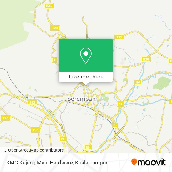 KMG Kajang Maju Hardware map