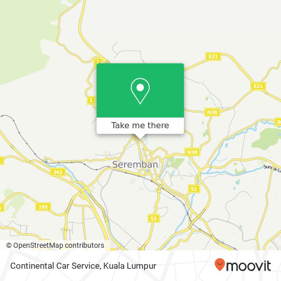 Continental Car Service map