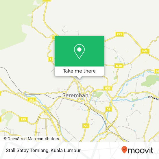 Stall Satay Temiang map