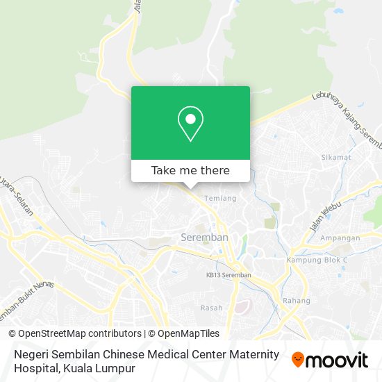 Negeri Sembilan Chinese Medical Center Maternity Hospital map