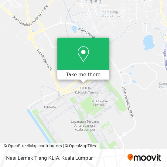 Nasi Lemak Tiang KLIA map