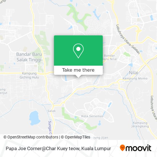 Papa Joe Corner@Char Kuey teow map