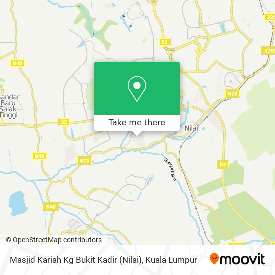 Masjid Kariah Kg Bukit Kadir (Nilai) map