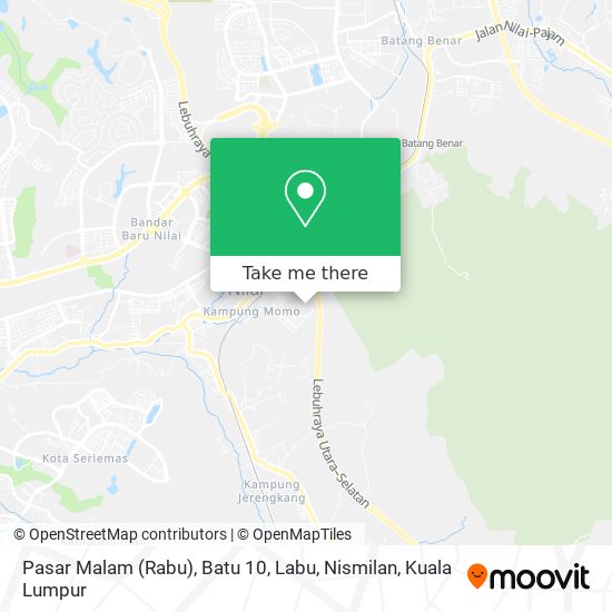 Pasar Malam (Rabu), Batu 10, Labu, Nismilan map