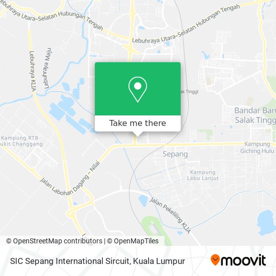 SIC Sepang International Sircuit map