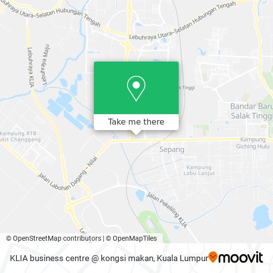 Peta KLIA business centre @ kongsi makan