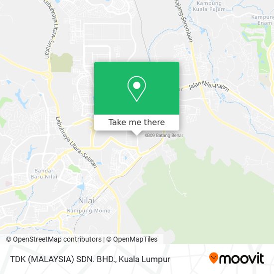 TDK (MALAYSIA) SDN. BHD. map