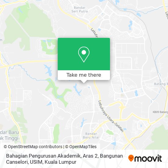 Bahagian Pengurusan Akademik, Aras 2, Bangunan Canselori, USIM map