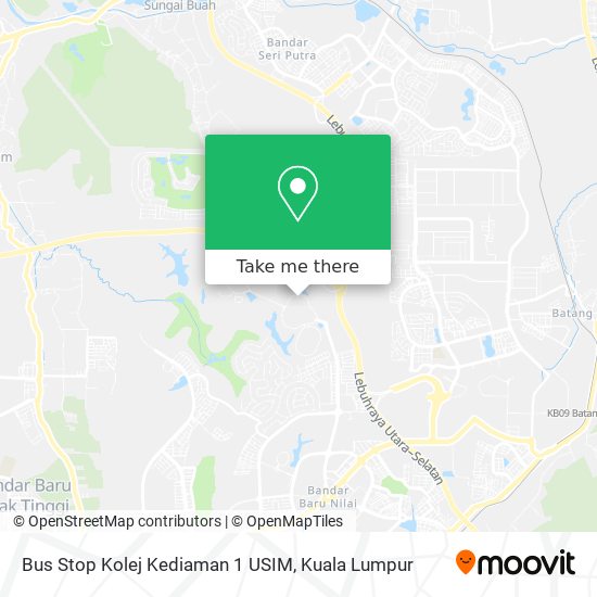Bus Stop Kolej Kediaman 1 USIM map