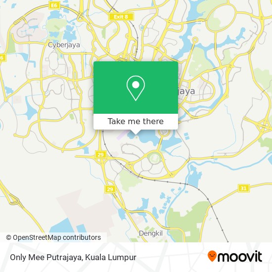 Only Mee Putrajaya map