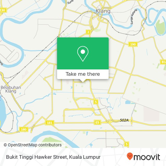 Bukit Tinggi Hawker Street map