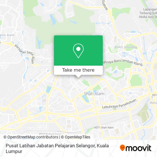 Peta Pusat Latihan Jabatan Pelajaran Selangor