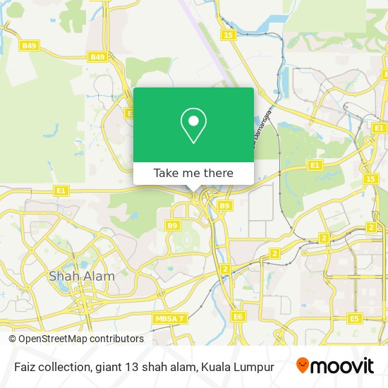 Faiz collection, giant 13 shah alam map