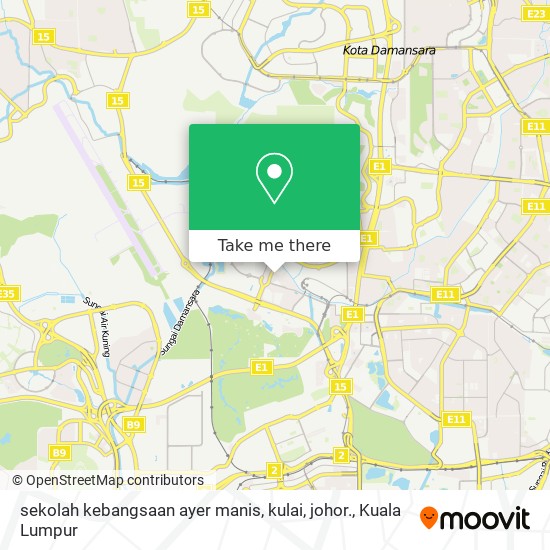 sekolah kebangsaan ayer manis, kulai, johor. map