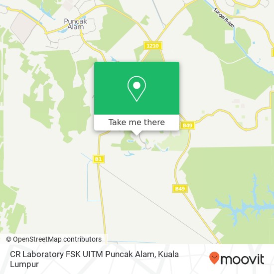 CR Laboratory FSK UITM Puncak Alam map