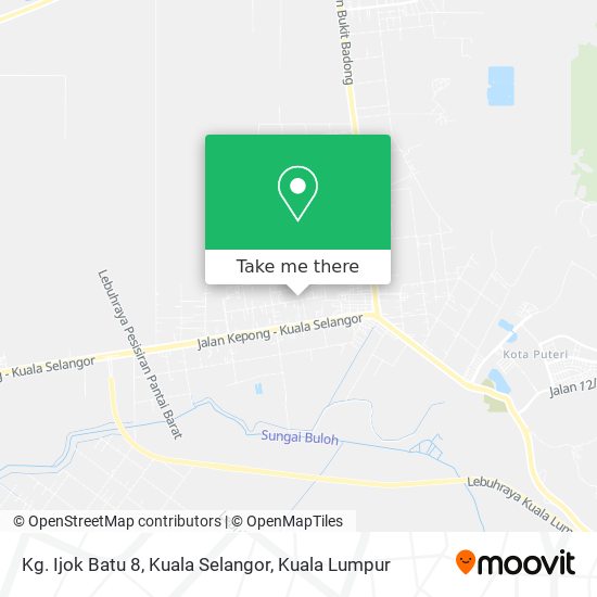 Peta Kg. Ijok Batu 8, Kuala Selangor