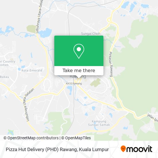 Peta Pizza Hut Delivery (PHD) Rawang