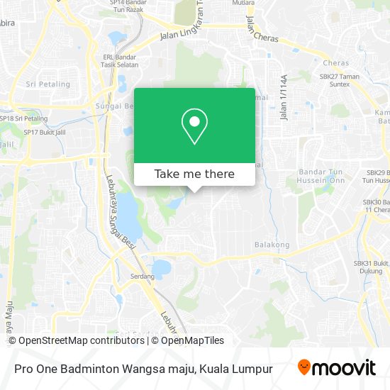 Pro One Badminton  Wangsa maju map