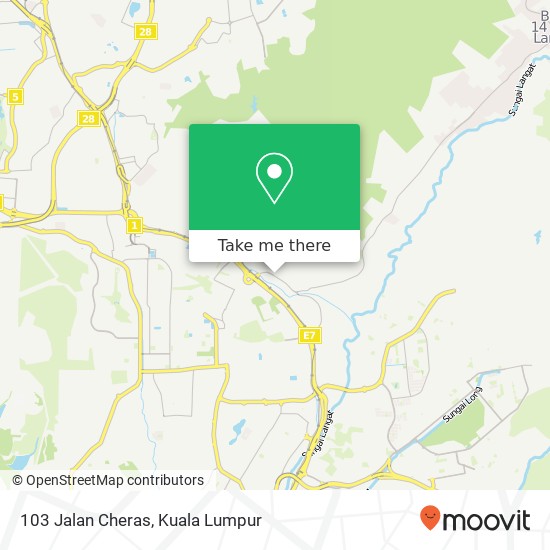 103 Jalan Cheras map