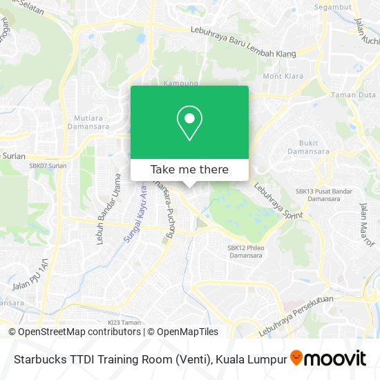 Starbucks TTDI Training Room (Venti) map
