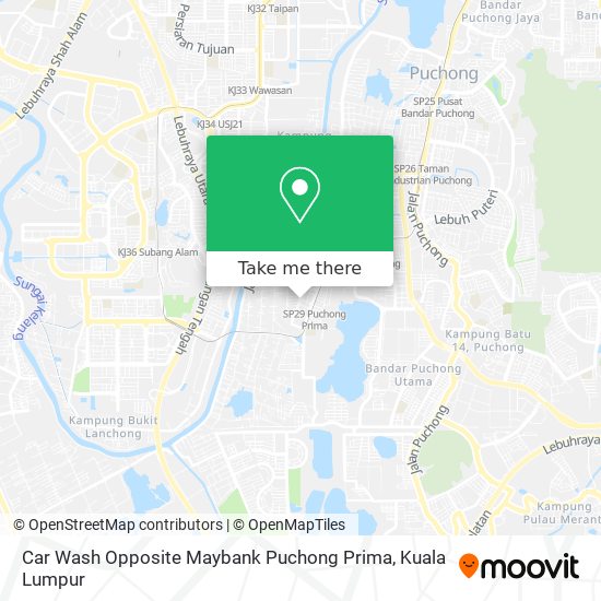 Car Wash Opposite Maybank Puchong Prima map