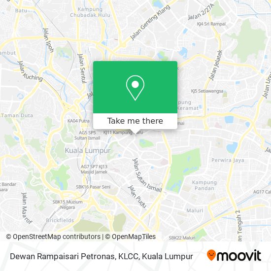 Dewan Rampaisari Petronas, KLCC map