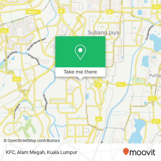 KFC, Alam Megah map