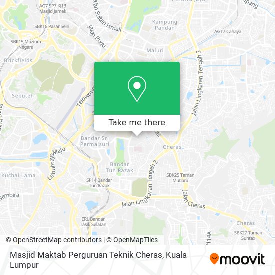 Masjid Maktab Perguruan Teknik Cheras map