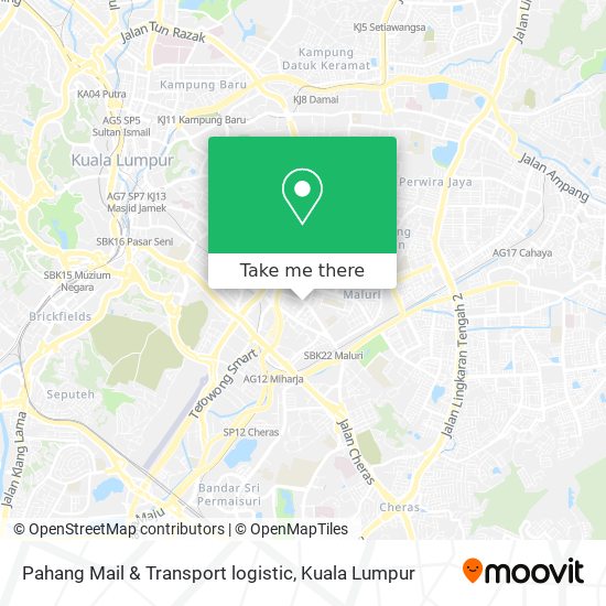 Peta Pahang Mail & Transport logistic