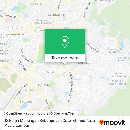 Peta Sekolah Menengah Kebangsaan Dato' Ahmad Razali