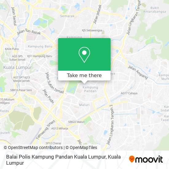 Peta Balai Polis Kampung Pandan Kuala Lumpur