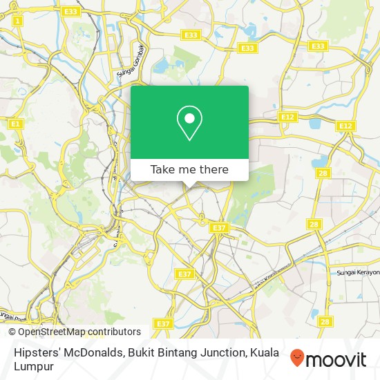 Hipsters' McDonalds, Bukit Bintang Junction map
