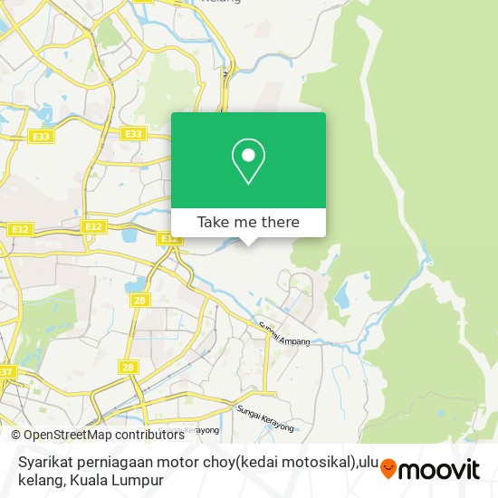 Peta Syarikat perniagaan motor choy(kedai motosikal),ulu kelang