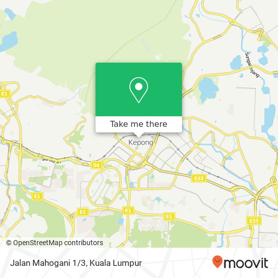 Jalan Mahogani 1/3 map