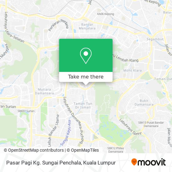 Peta Pasar Pagi Kg. Sungai Penchala