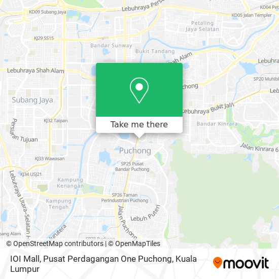 Peta IOI Mall, Pusat Perdagangan One Puchong