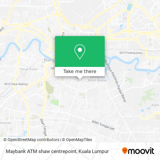 Maybank ATM shaw centrepoint map